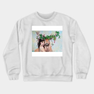 Watercolor deer Crewneck Sweatshirt